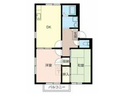 フレグランスA(2DK/1階)の間取り写真