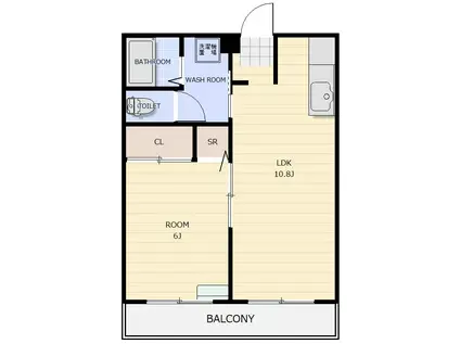 AMABILE(1DK/5階)の間取り写真