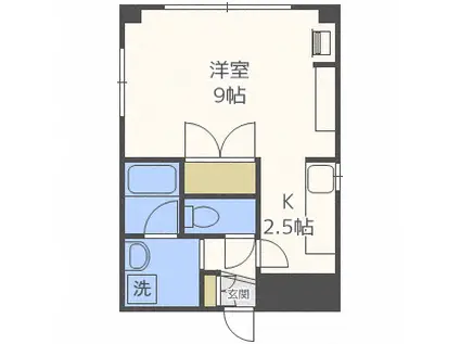 トミイビルNO.18(1K/4階)の間取り写真