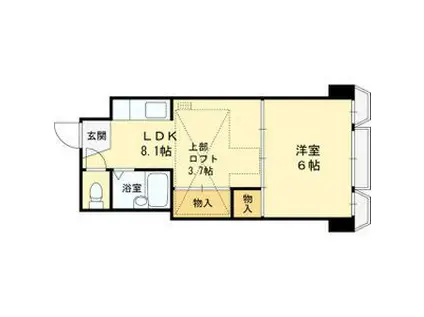 シティパレス市役所前PART2(1LDK/3階)の間取り写真