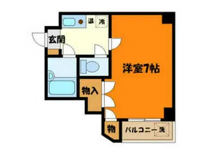 コアハイム八王子(1K/6階)の間取り写真