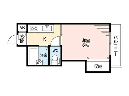 ハイツ・パドレ(1K/2階)の間取り写真