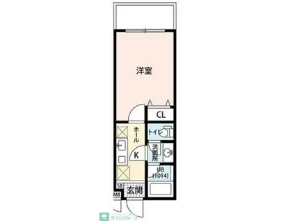 プレール・ドゥーク横浜杉田(1K/1階)の間取り写真