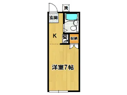 ビラシロー(1K/2階)の間取り写真