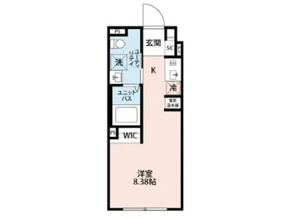 UCM SHIMOKITAZAWA(ワンルーム/1階)の間取り写真