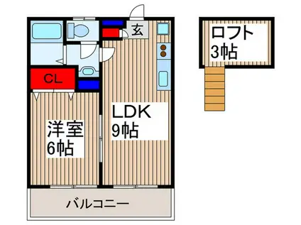 コニファーガーデン所沢(1LDK/3階)の間取り写真