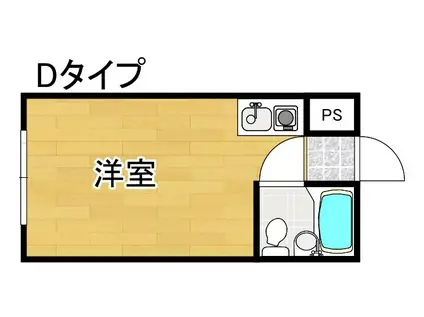 マンション アイリス(ワンルーム/5階)の間取り写真