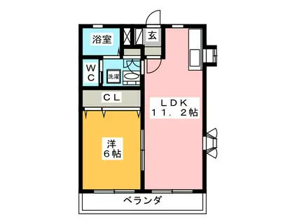 コーポミツワ5(1LDK/3階)の間取り写真