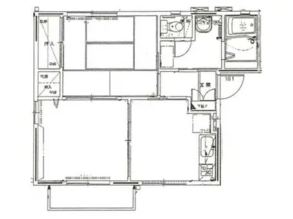 メゾンTY A(2DK/2階)の間取り写真