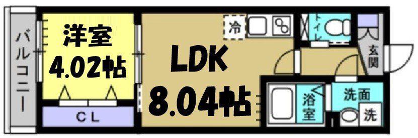 RUTILE吉川美南(1LDK/3階)の間取り写真