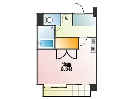 ライフコート(ワンルーム/3階)の間取り写真