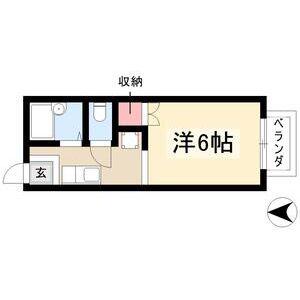 ハイツアポロ(1K/2階)の間取り写真