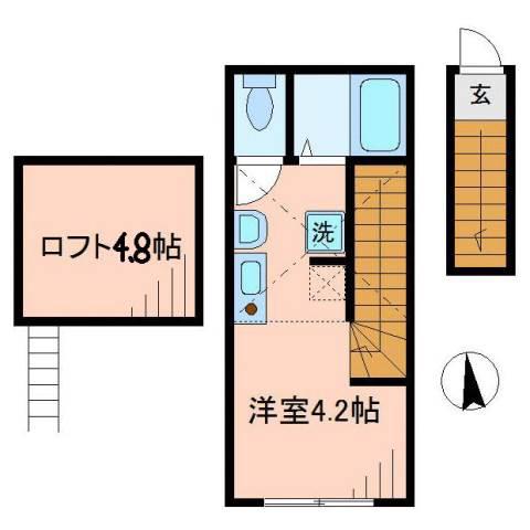 ポモドーロ北池袋(ワンルーム/2階)の間取り写真