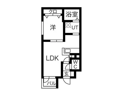 AVENIR43(1LDK/3階)の間取り写真
