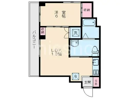 松本マンション(1LDK/3階)の間取り写真