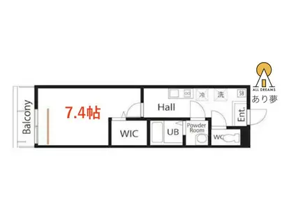 ハーミットクラブハウス横浜元町(1K/2階)の間取り写真