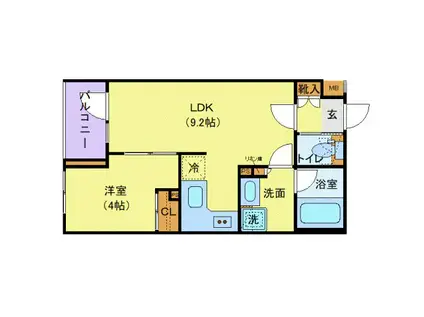 プレール・ドゥーク雪が谷大塚(1LDK/4階)の間取り写真