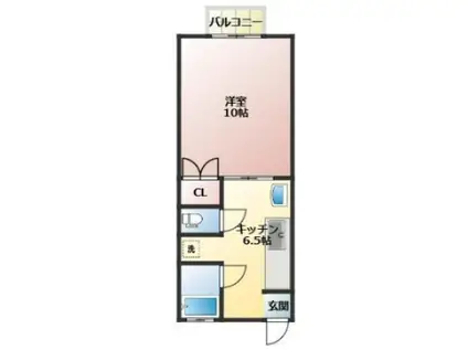 さつま町 1K アパート(1K/2階)の間取り写真