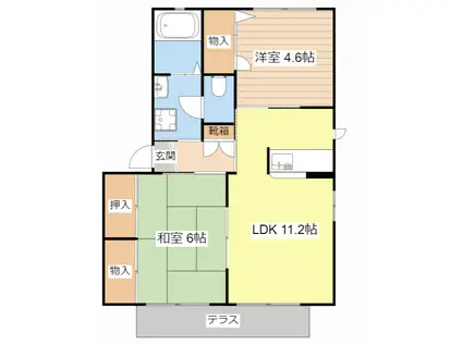 グランステージ興和(2LDK/1階)の間取り写真