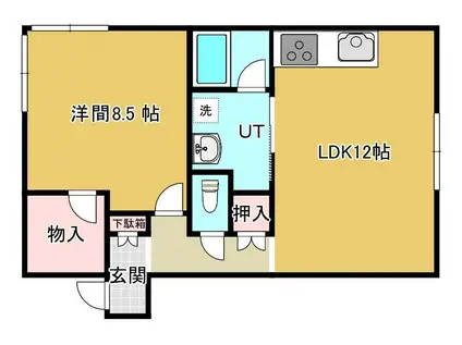 レジデンス昭和(1LDK/2階)の間取り写真