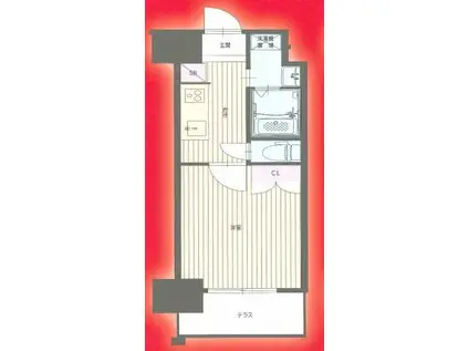 CLUB ORIENT BLD NO.122(1K/3階)の間取り写真