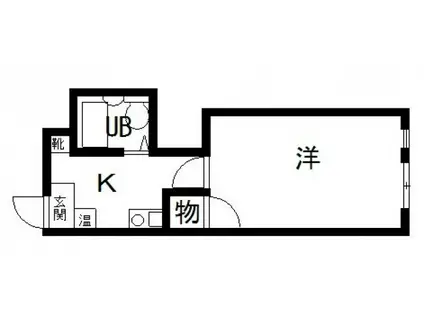 ディバージョン久宝寺(1K/2階)の間取り写真