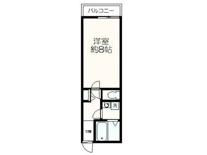 カインドネス八王子東中野(1K/1階)の間取り写真