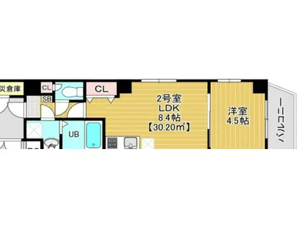 ソレイユ北砂(1LDK/7階)の間取り写真