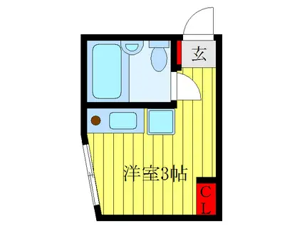 アリックスビル(ワンルーム/5階)の間取り写真