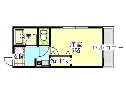 プリマヴェール矢野(1K/1階)の間取り写真