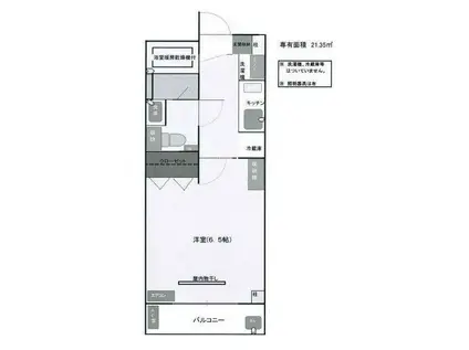 プチメゾン石井III(1K/1階)の間取り写真