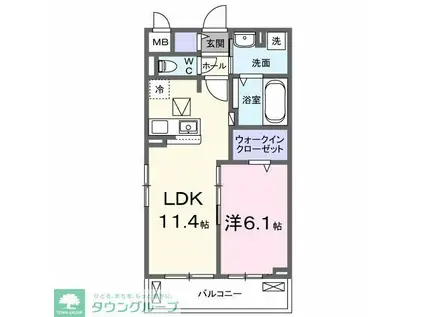 メゾン・ド・フロレゾン(1LDK/1階)の間取り写真