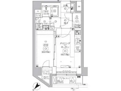 ジェノヴィア北池袋スカイガーデン(1DK/4階)の間取り写真