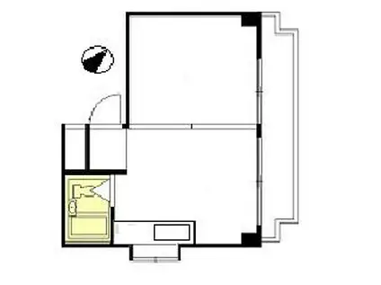 シャトウオーブ(1DK/3階)の間取り写真