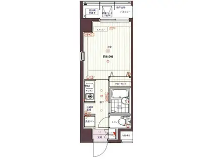 ハイジー松山(3DK/5階)の間取り写真