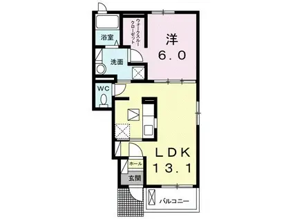 ミレイル豊平(2LDK/3階)の間取り写真