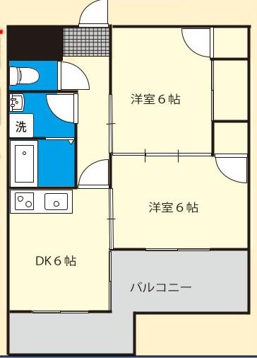 グランドメゾン大津和(1LDK/2階)の間取り写真
