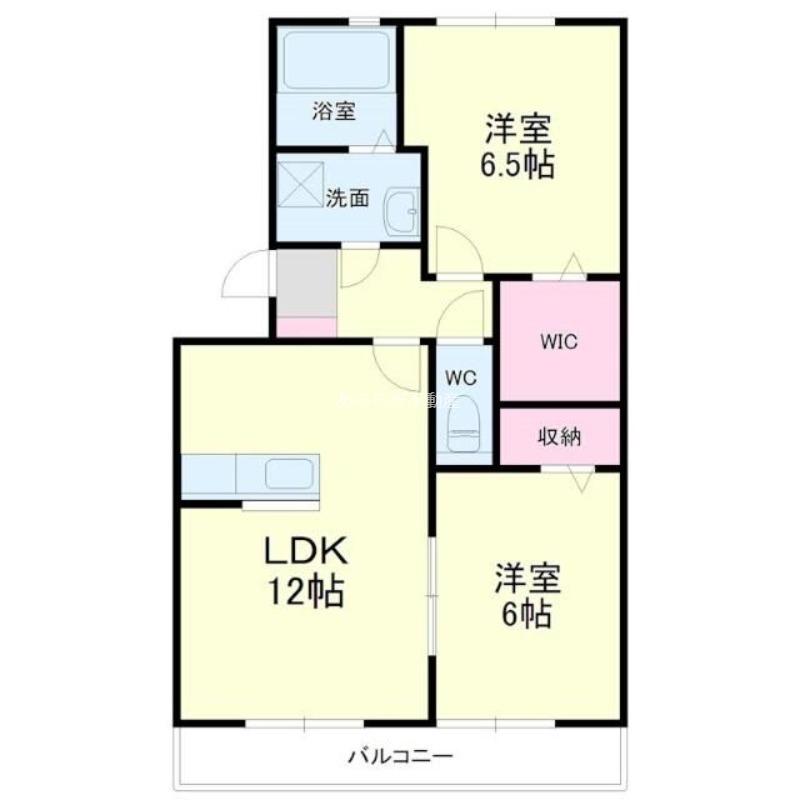 LUXE FORT(2LDK/1階)の間取り写真