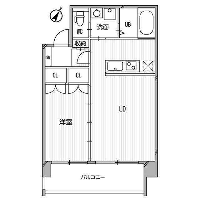 アルファレガロ神戸ウエスト(1LDK/11階)の間取り写真