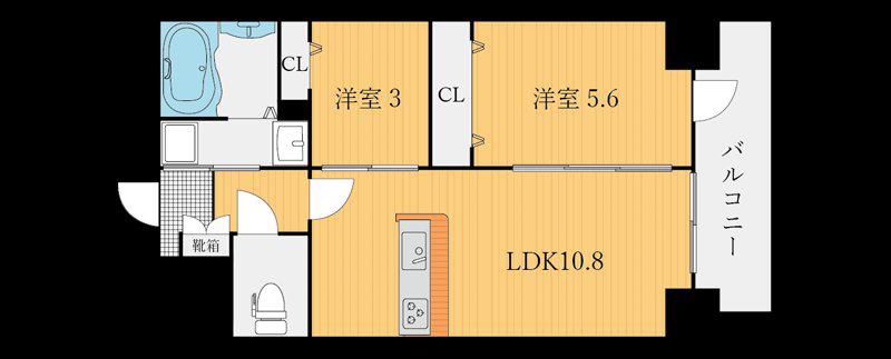 プレジデンスざ京(1SLDK/11階)の間取り写真