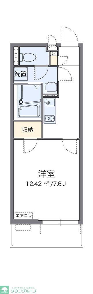 クレイノウィステリア(1K/2階)の間取り写真