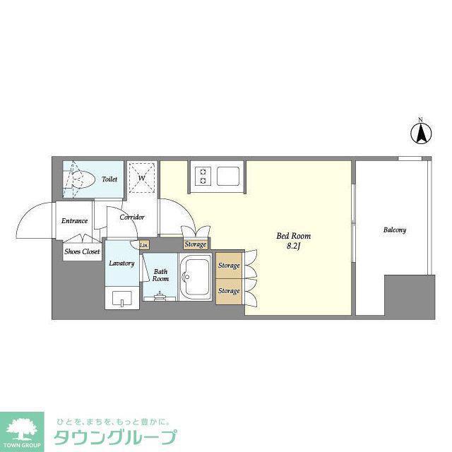 ミュプレ高田馬場(ワンルーム/3階)の間取り写真