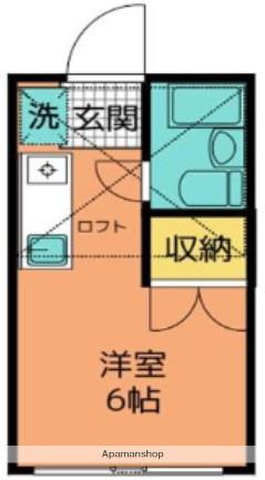 サウスコーストA棟(ワンルーム/2階)の間取り写真