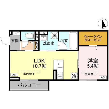 エルミネット(1LDK/3階)の間取り写真
