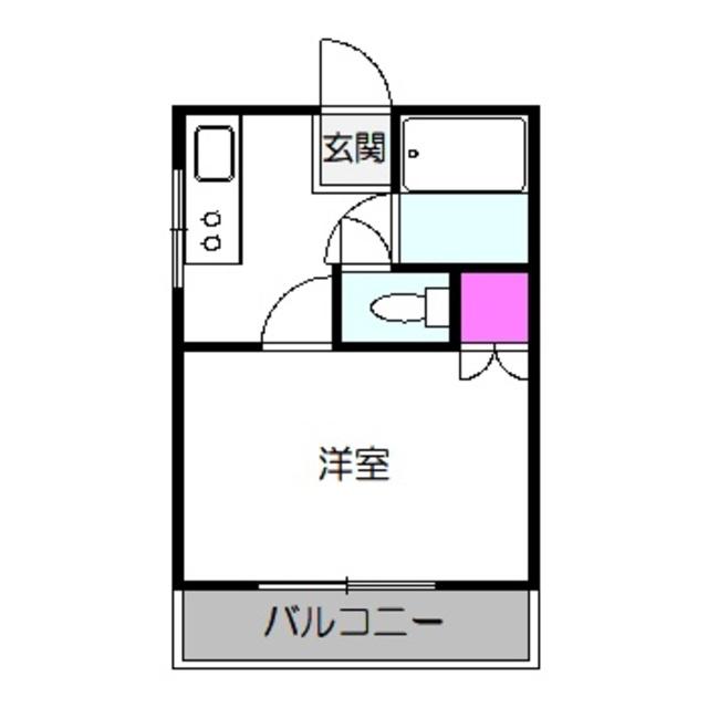 ヴィラナリー太子橋(1K/2階)の間取り写真