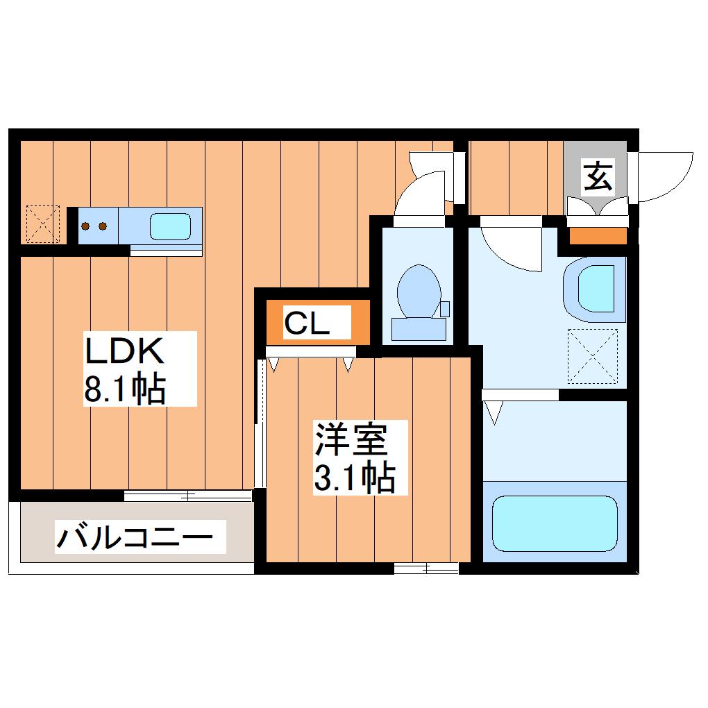 LIRIOI(1LDK/1階)の間取り写真