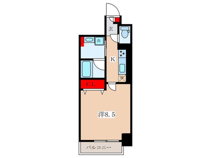 MAISON DE SOLEIL(1K/6階)の間取り写真