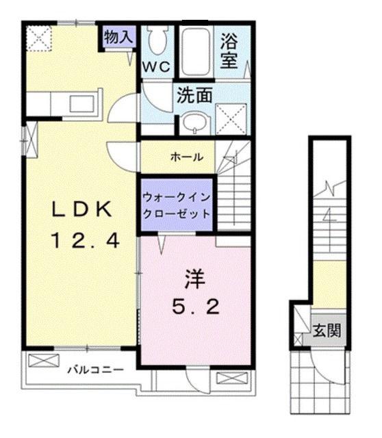コンフォース(1LDK/2階)の間取り写真