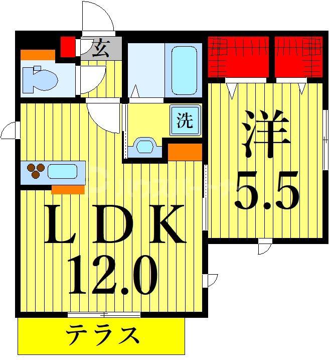 メゾンベール桜(1LDK/1階)の間取り写真