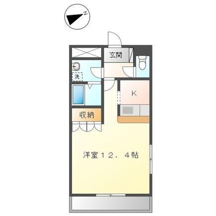 エクセール(1K/1階)の間取り写真